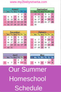 Our Homeschool Calendar
