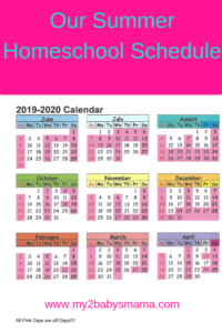 Our Homeschool Calendar