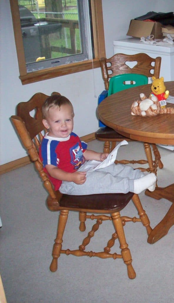 Baby Super Stuffy reading the newspaper